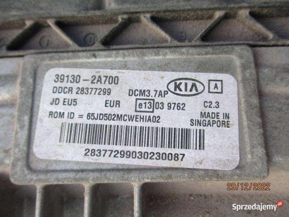 KOMPUTER SILNIKA KIA CEED II 14 CRDI 391302A700 osobowe lubelskie