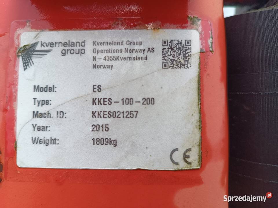 Kverneland ES100 2015 stan Suwałki