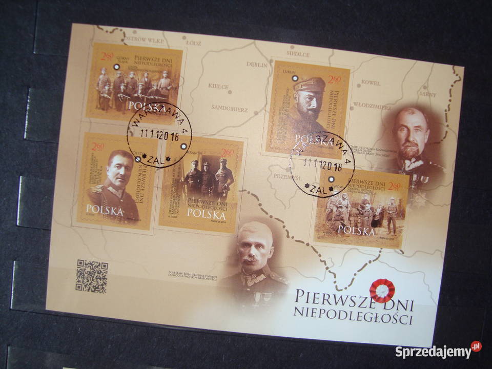 Pierwsze Dni Niepodległości dwa arkusze znaczków Tychy