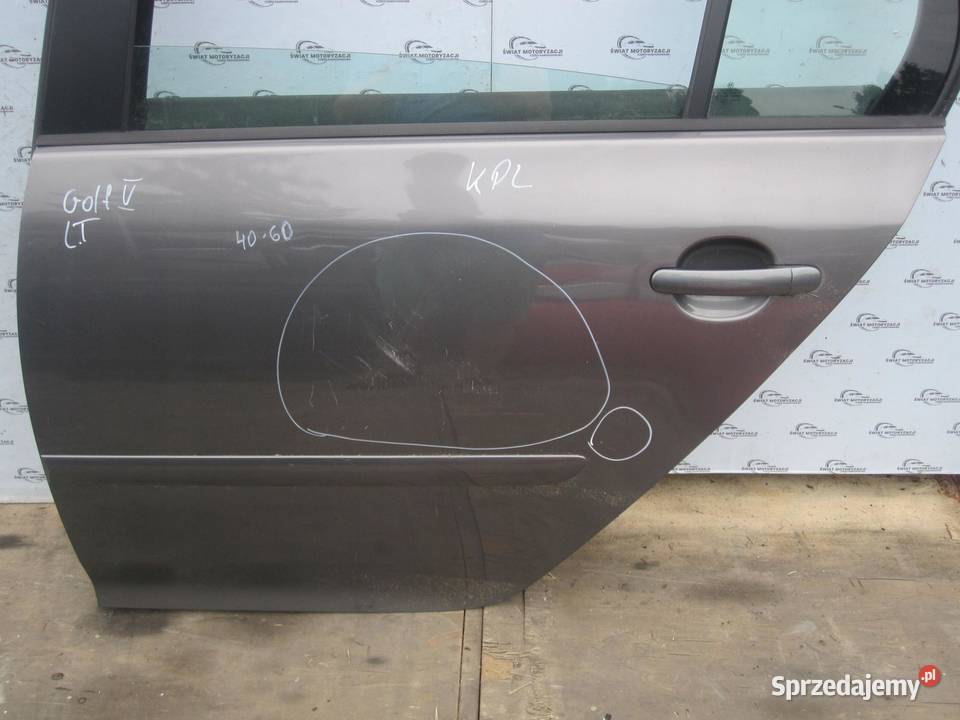VW GOLF V 07r drzwi lewe tył osobowe