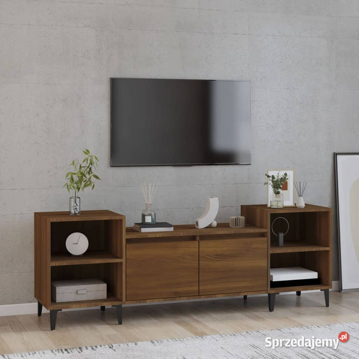 Szafka pod telewizor brązowy dąb 160x35x55 mazowieckie Warszawa