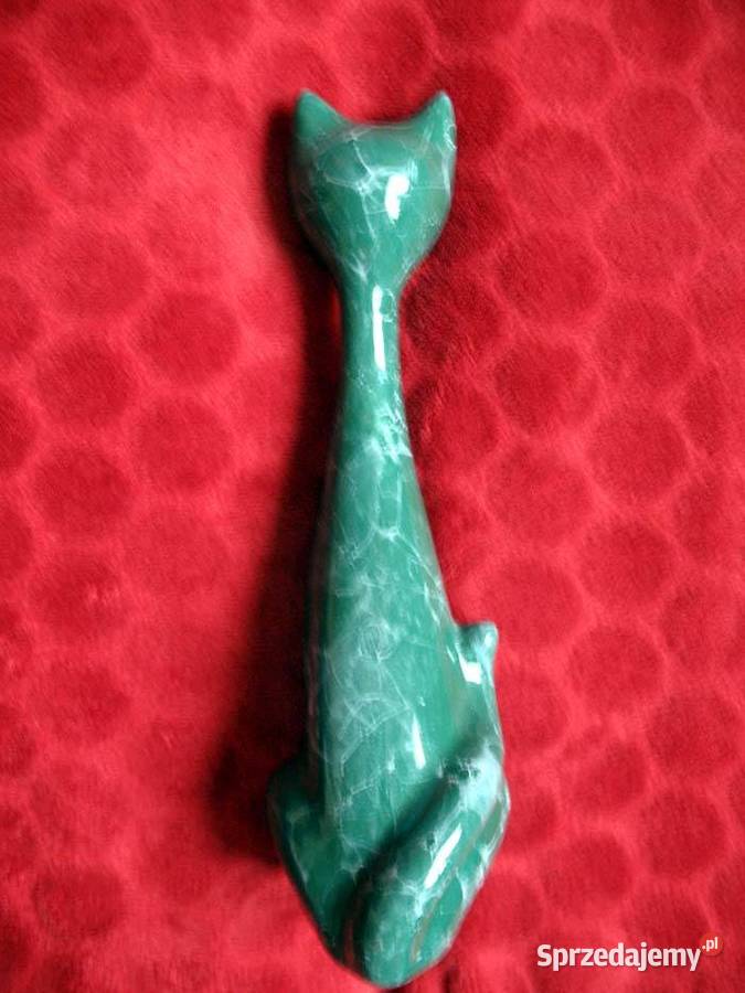 Kot duży elegancki kotek figurka porcelana 25 x Siedlce