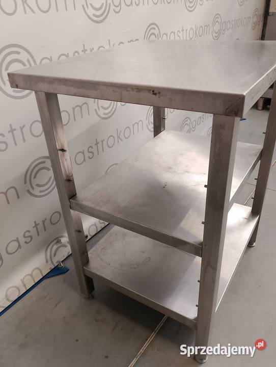 Stół z 2 półkami 68x60x85