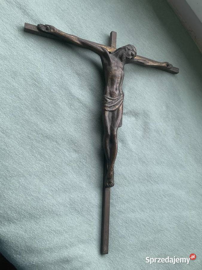 Krzyżyk na ścianę Jezus brąz łódzkie Łowicz