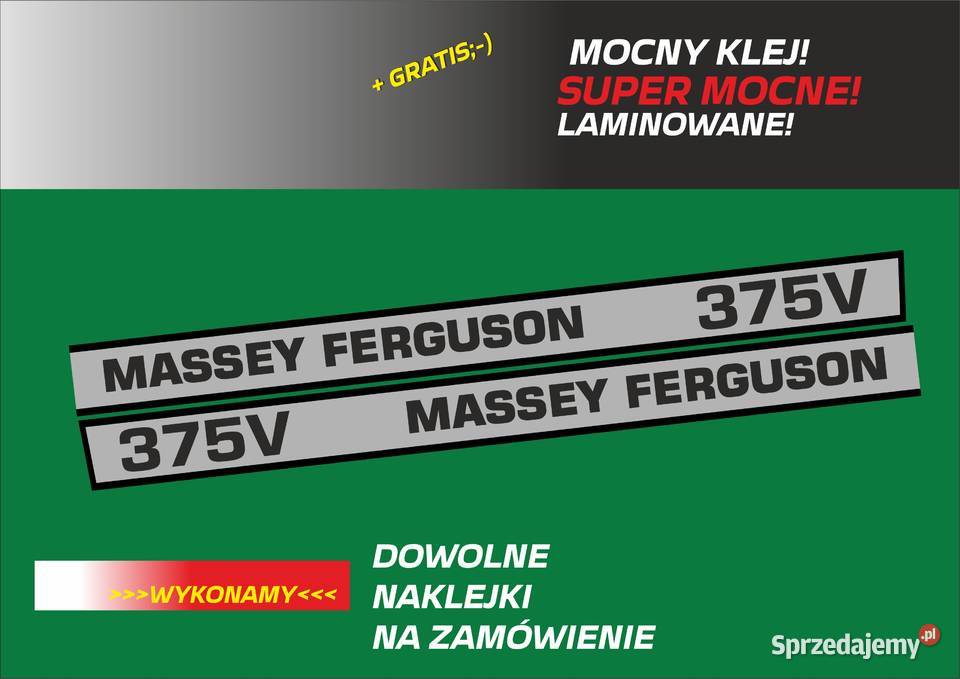 Naklejki Massey Ferguson 375v i inne modele Bydgoszcz