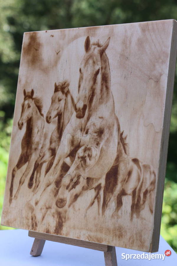 Głowa konia Grafika wypalona w drewnie podkarpackie Jasienica Rosielna