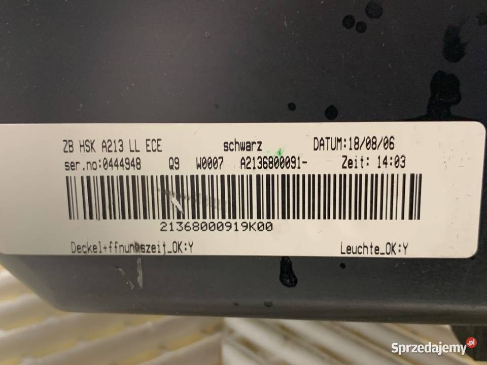 SCHOWEK PASAŻERA MERCEDES CLS SportowyCoupe Schowki, półki sprzedam