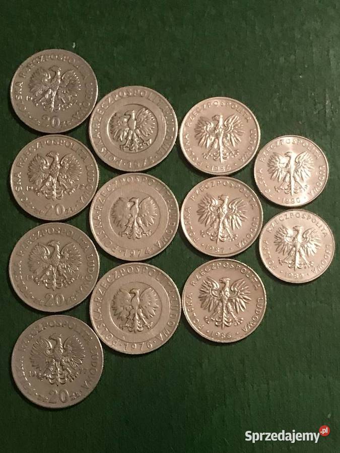 PRL 20zl Unikalna12 tka 4 odmiany lat 197390 Numizmatyka