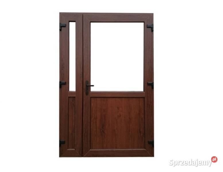 Drzwi PCV 140x210 białe dwuskrzydłowe ALUMINIOWE Zamość