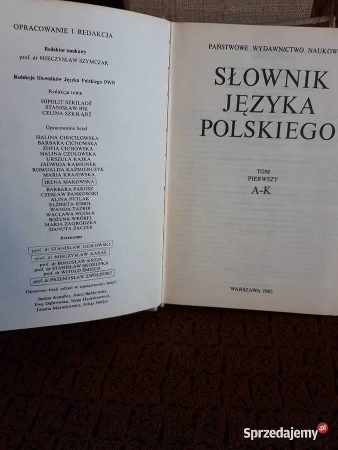 PWN 3tomowy słownik języka polskiego Łowicz