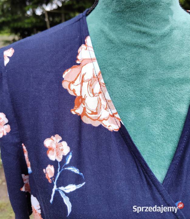 Sukienka HM 44 XXL wiskoza wrap dress midi Szczecin