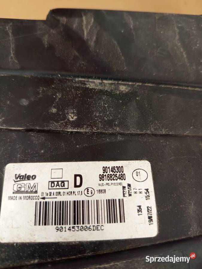 Reflektor prawy opel combo e valeo osobowe podkarpackie Rzeszów
