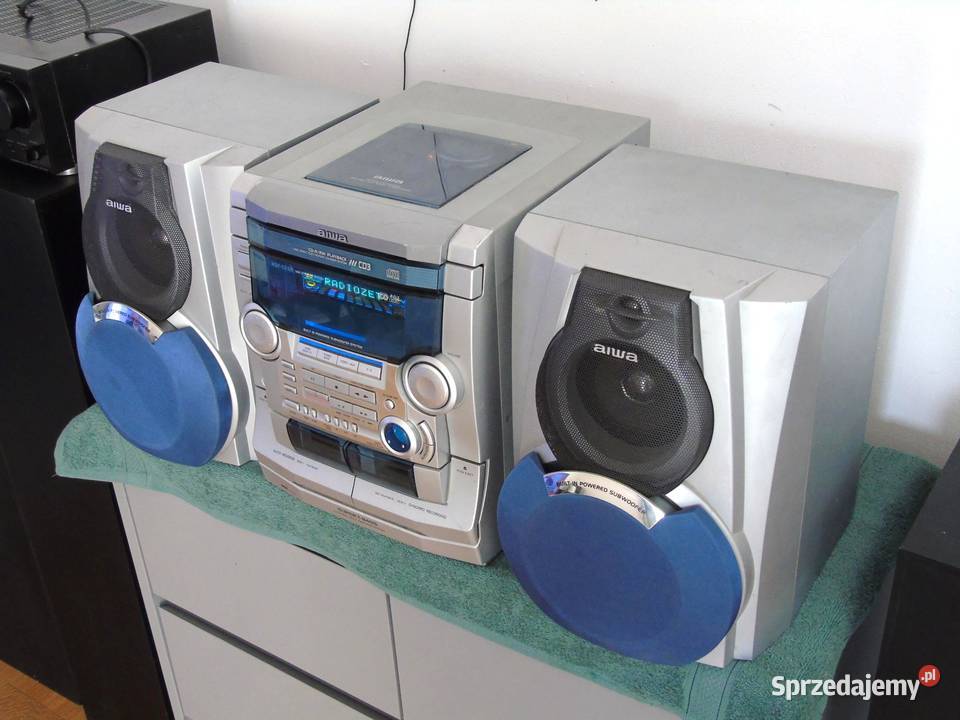 Wieża Aiwa kolumny Radio RDS AUX mocna DOSTAWA Jasło