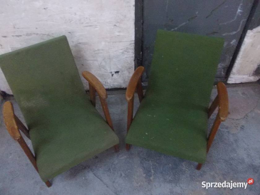 Stare fotele PRL vintage Chierowski 366 śląskie Bielsko-Biała