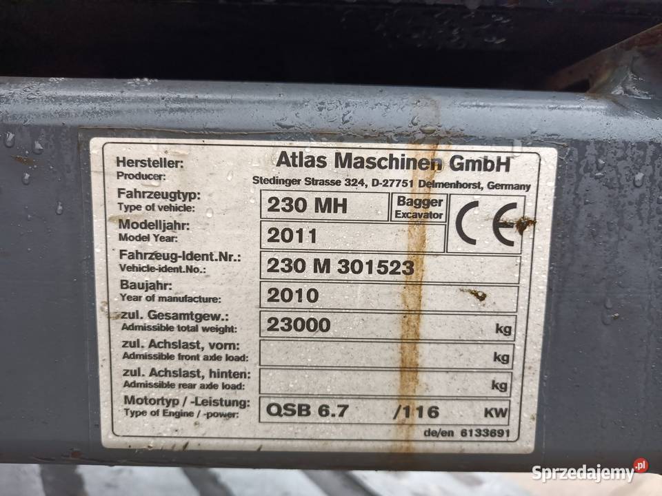 Atlas 230MH 2010r tak Poznań