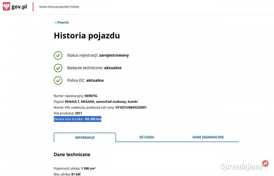 Renault Megane 16 Benzyna Zarejestrowany isofix Elbląg sprzedam
