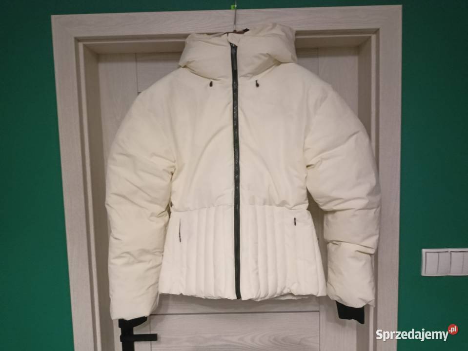 Kremowa kurtka puchowa PUFFER oversize M 38 ecru wielkopolskie Bralin