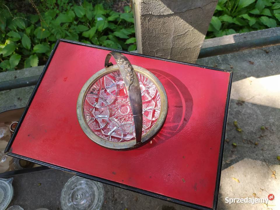 Patera kryształowa koszyczek cukiernica retro Warszawa