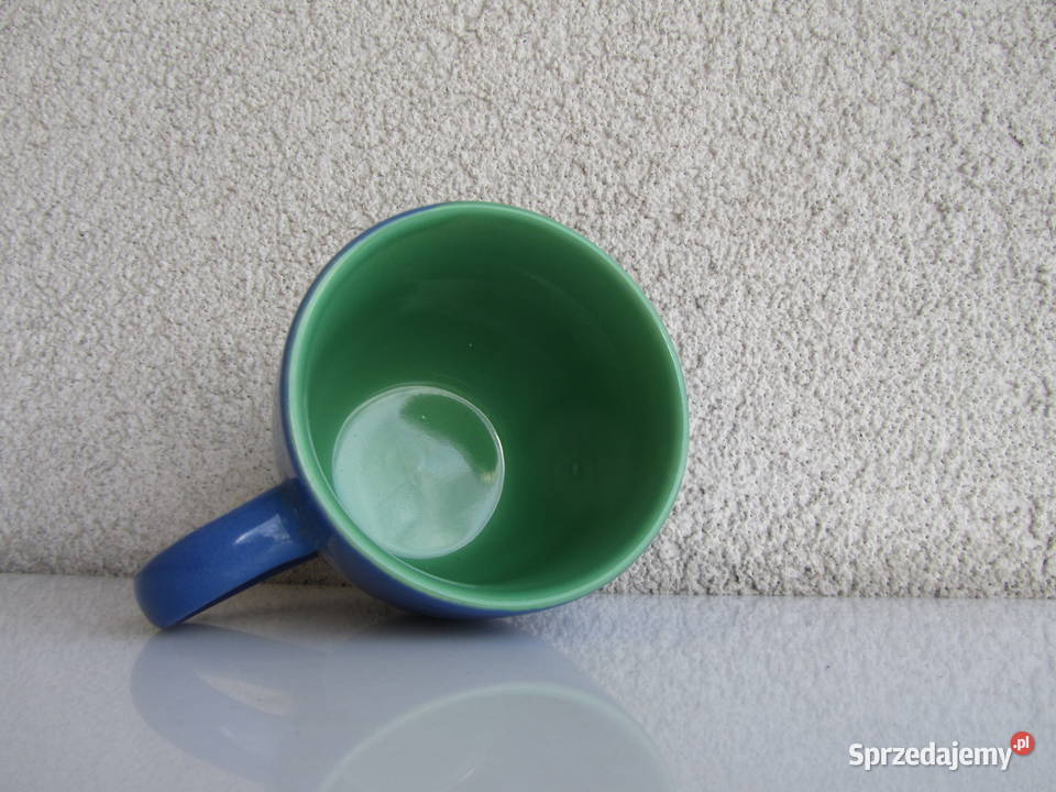 Kubek NIEBIESKI środek zielony do kawy lub herbaty