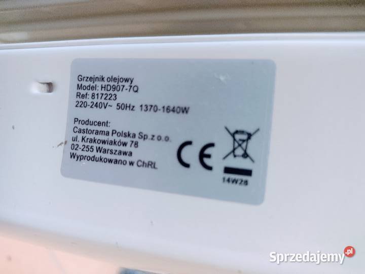 Grzejnik olejowy 1500 kW Stargard sprzedam