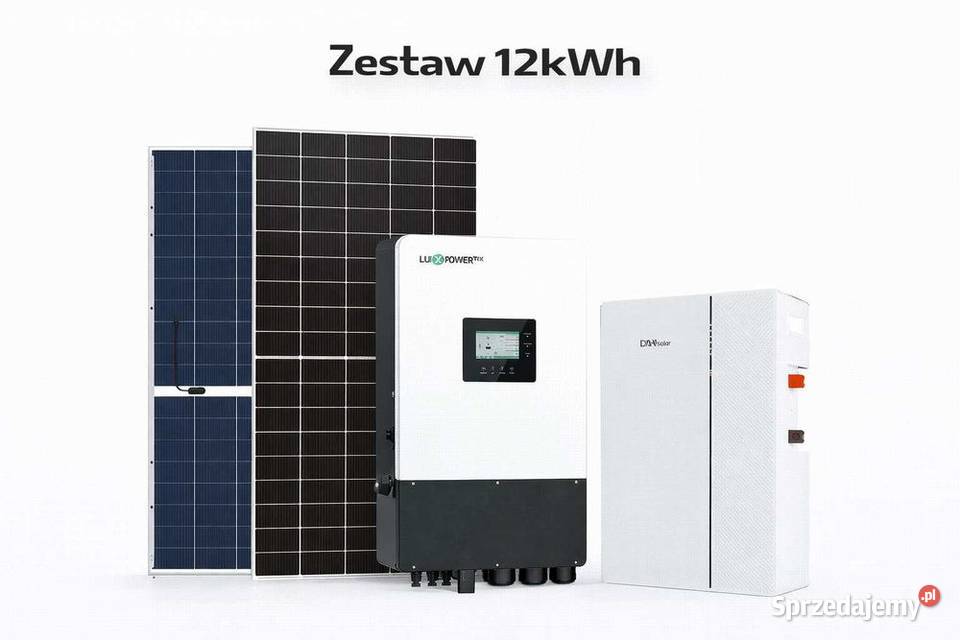 Zestaw budżetowy 12kWh LV panele inwerter 3 fazy Przetwornice