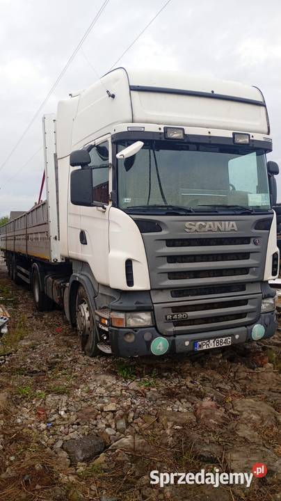 Zestaw scania naczepa burtowka tarcza hamulcowa Rok produkcji 2008 Sochaczew-Wieś