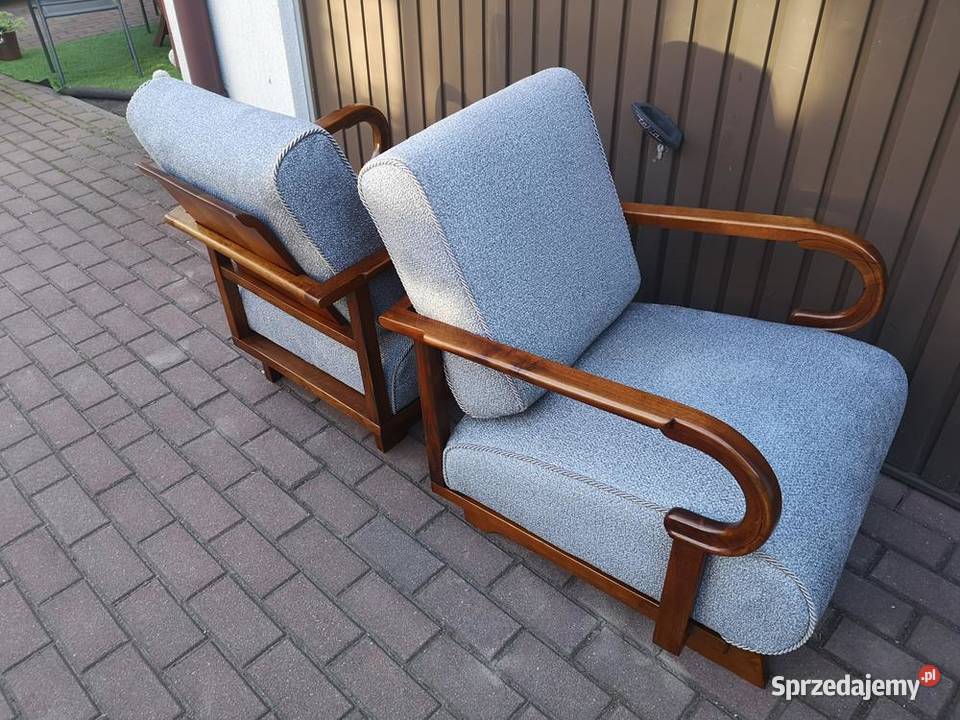 Fotele ARTDECO Unikat Wyjątkowe Orzech Stare Swarzędz