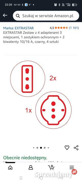 Adapter Schuko komplet 4 lubuskie Drezdenko sprzedam