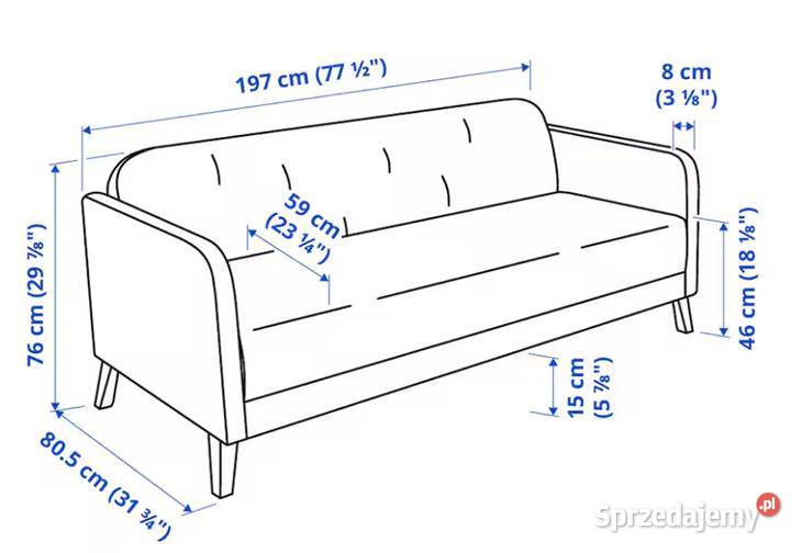 Sofa LINANS 3 osobowa IKEA nowa Sofy i kanapy Brzeg