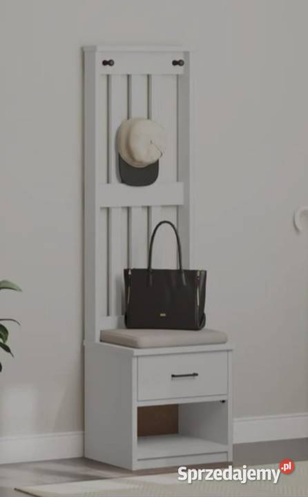 vidaXL Wieszak na płaszcze SANDNES biały Poręba