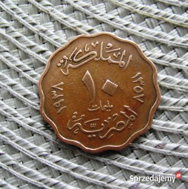 Egipt 10 Millimów 1938r wielkopolskie Kalisz