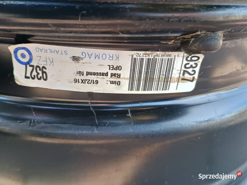 Felgi stalowe R16 Opel Zafira C Astra J 5x115 wielkopolskie Witkowo