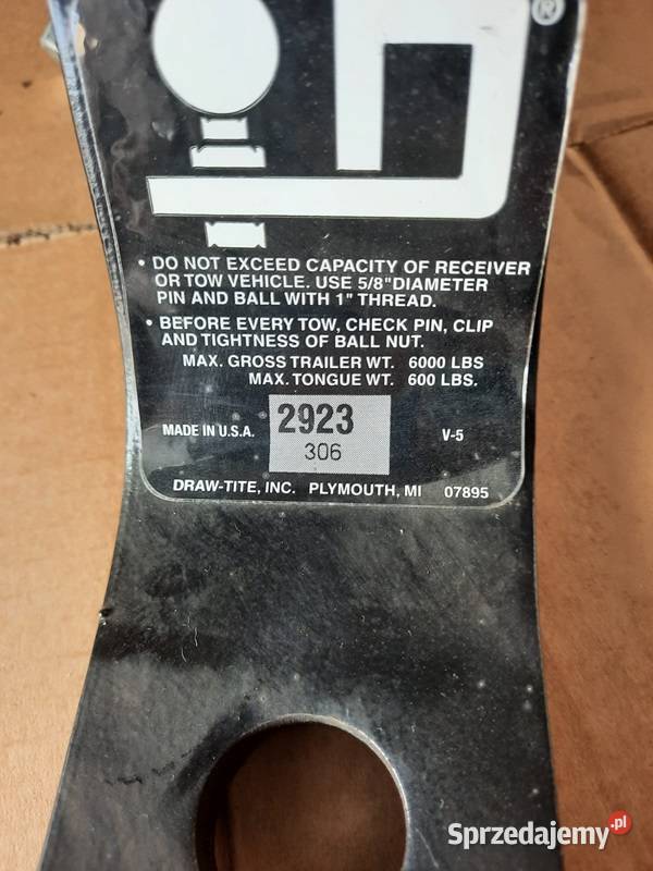 Hak holowniczy adapter USA do aut 2 cale Pozostałe łódzkie sprzedam