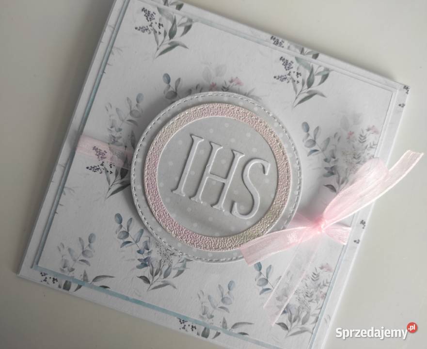Kartka ręcznie robiona na Komunię Świętą