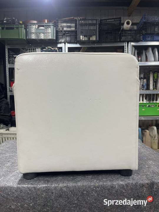 Pufa Biała Podnóżek 45cm Dom i Ogród Jarocin