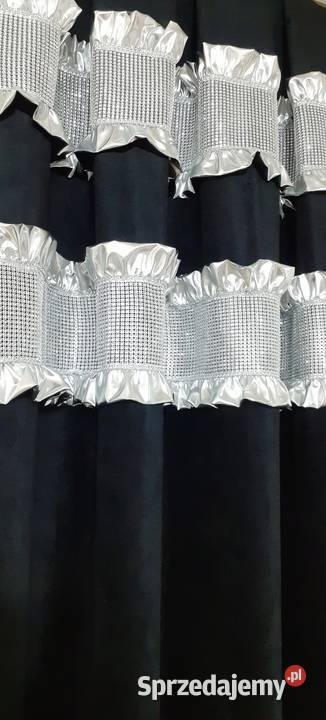 Zasłony welurowe cyrkonie i falbanki Mława sprzedam