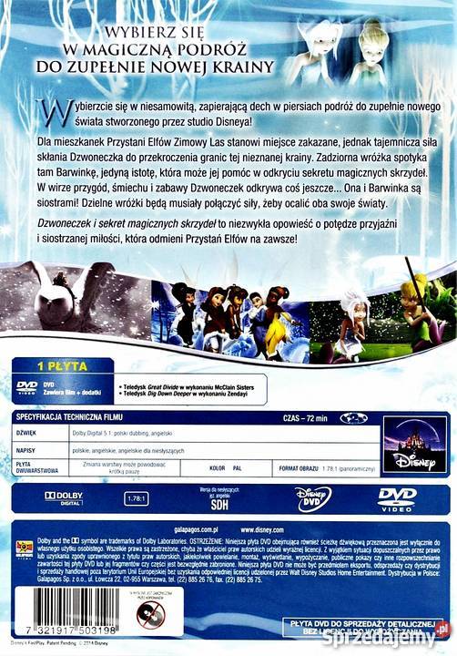 DZWONECZEK I SEKRET MAGICZNYCH SKRZYDEŁ DISNEY Kalisz