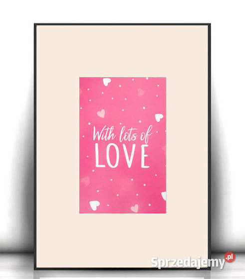 boho plakat A4 love plakat na ścianę mały plakat czerwony Plakaty Gdańsk