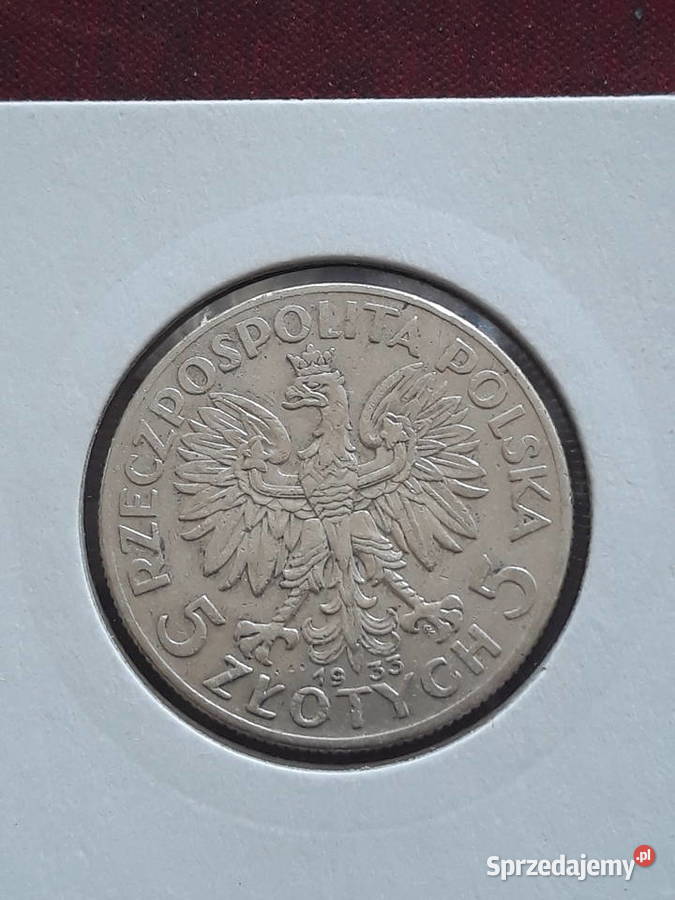 5 Głowa kobiety 1933 r 2 piękne Numizmatyka Konin