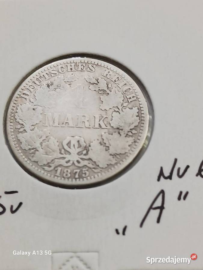 1 Marka Prusy 1875 r 6 mennica A wielkopolskie Konin