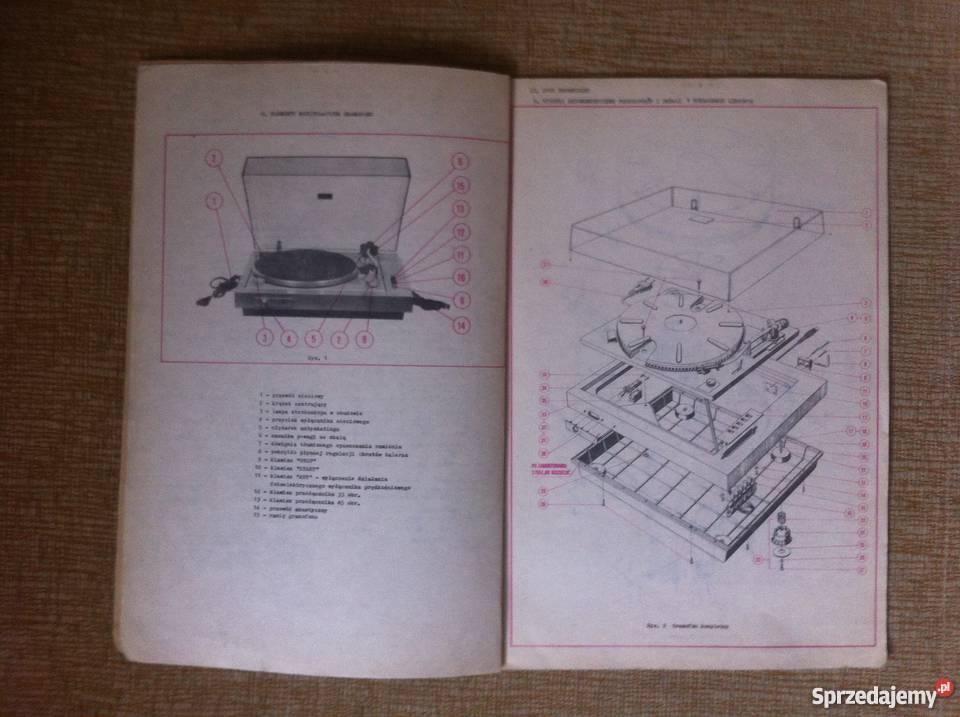 Instrukcje serwisowe Unitra GS 424 Adam i Opole