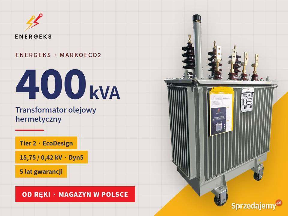 Transformator SNnN 400 kVA Dyn5 nowy z magazynu Pozostałe
