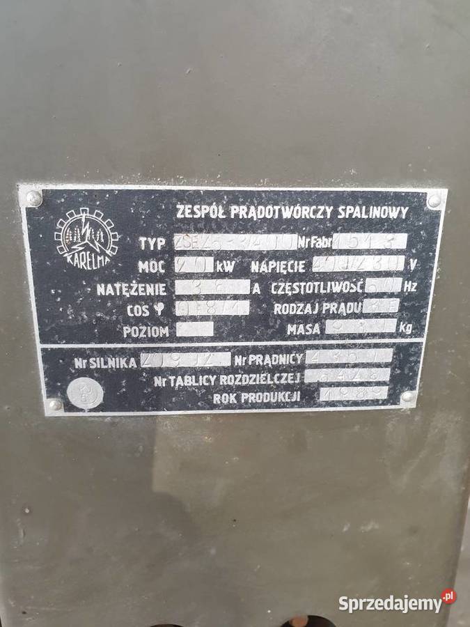 Agregat prądotwórczy 20kw Krzemieniewo