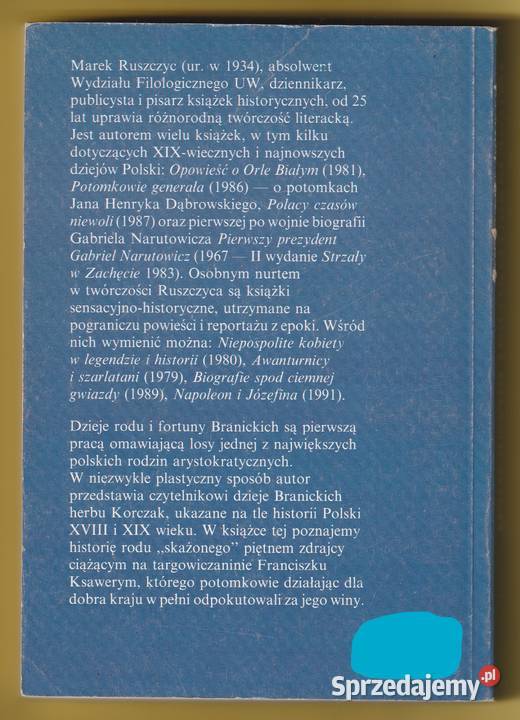 DZIEJE RODU I FORTUNY BRANICKICH MAREK RUSZCZYC Łódź