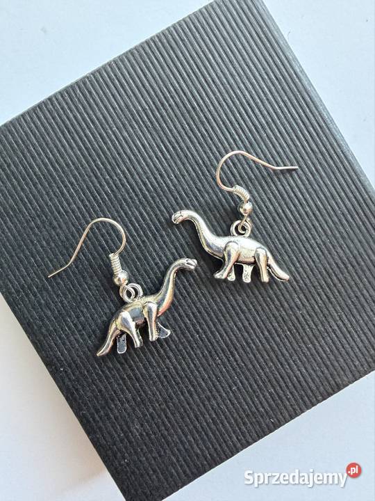Kolczyki z metalu dinozaury Kolczyki Łomża