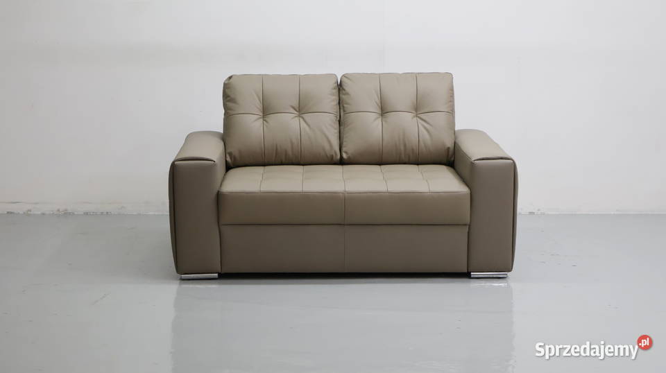 2 osobowa sofa kanapa kolor piaskowy SKÓRA 90cm Poznań