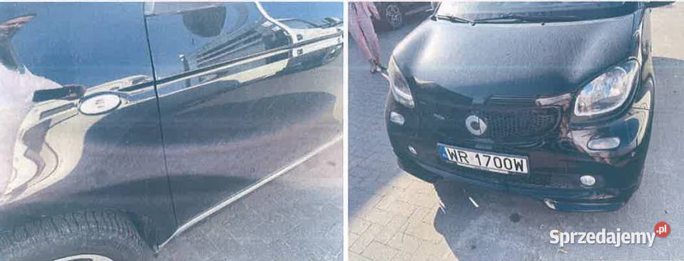 Smart ForFour II W453 sprzedaż syndyka czarny Forfour Zamość