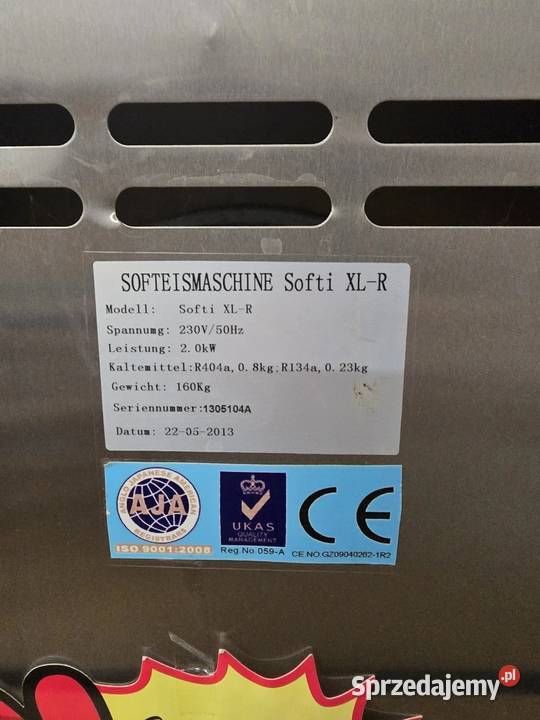 Maszyna do lodów włoskich SOFTI XLR dolnośląskie Głogów