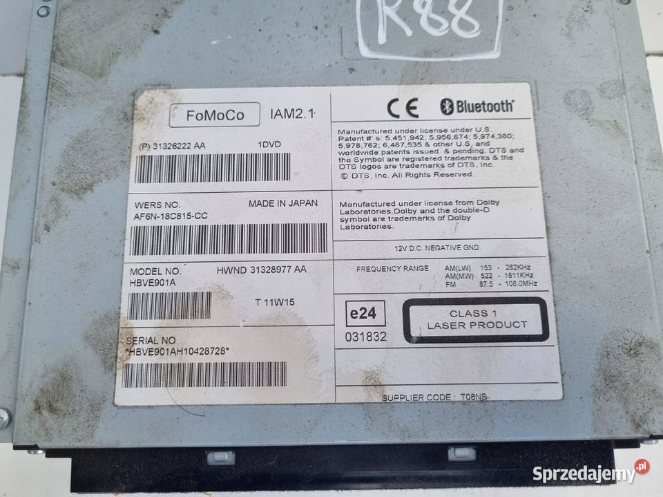 Volvo V40 II V60 S60 II CZYTNIK PŁYT CD radio osobowe Sprzęt audio fabryczny Chełm
