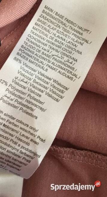 Mieniąca bluzka z dżetami błyszcząca wiskoza róż mazowieckie Warszawa